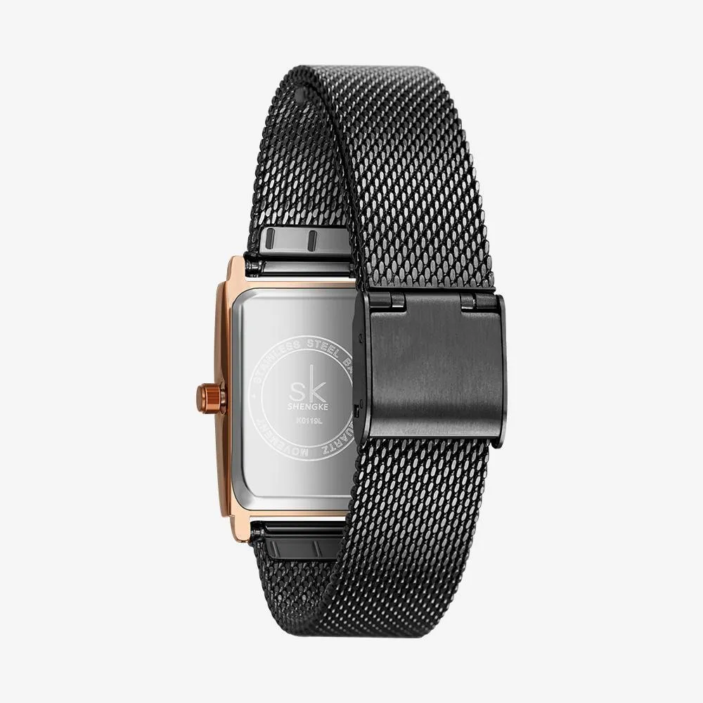 Luxury Brand Stainless Steel Rectangle Quartz Watch