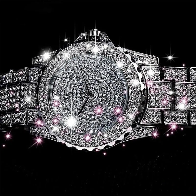Luxury Diamond Watch 14K Yellow Gold Women Wedding PARTY Jewelry