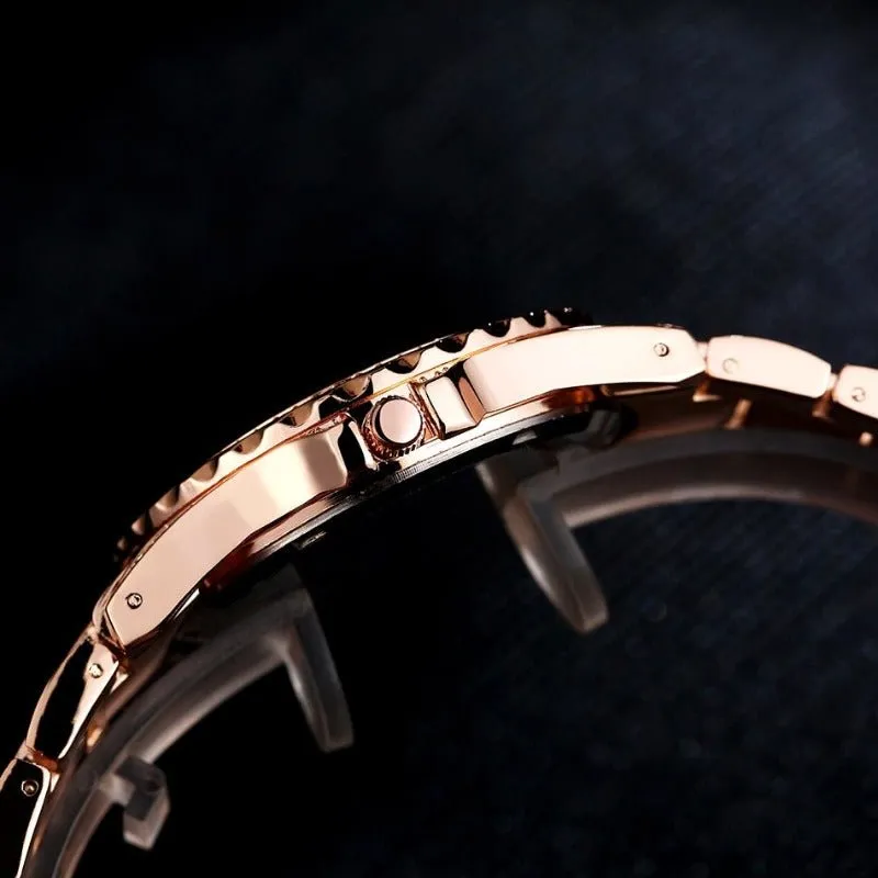Luxury Diamond Watch 14K Yellow Gold Women Wedding PARTY Jewelry