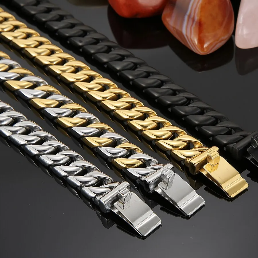 Luxury Gold Plated Bracelet Man Friendship Men's Bracelets