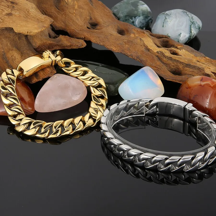 Luxury Gold Plated Bracelet Man Friendship Men's Bracelets