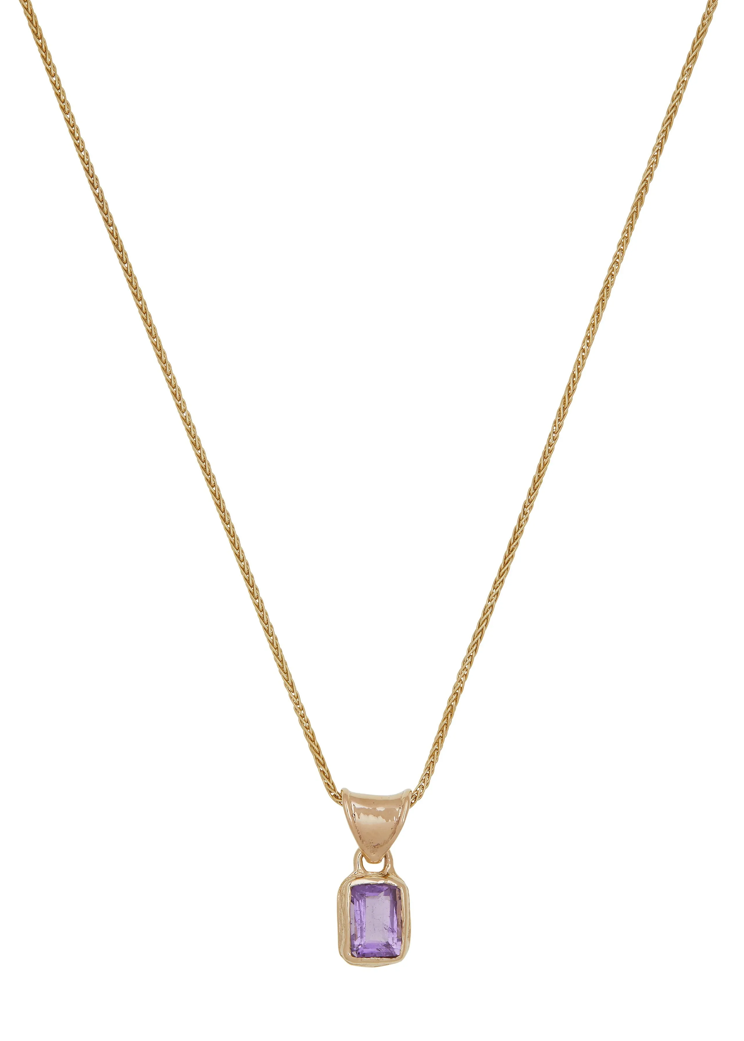 Mary Pendant in 14k - Amethyst