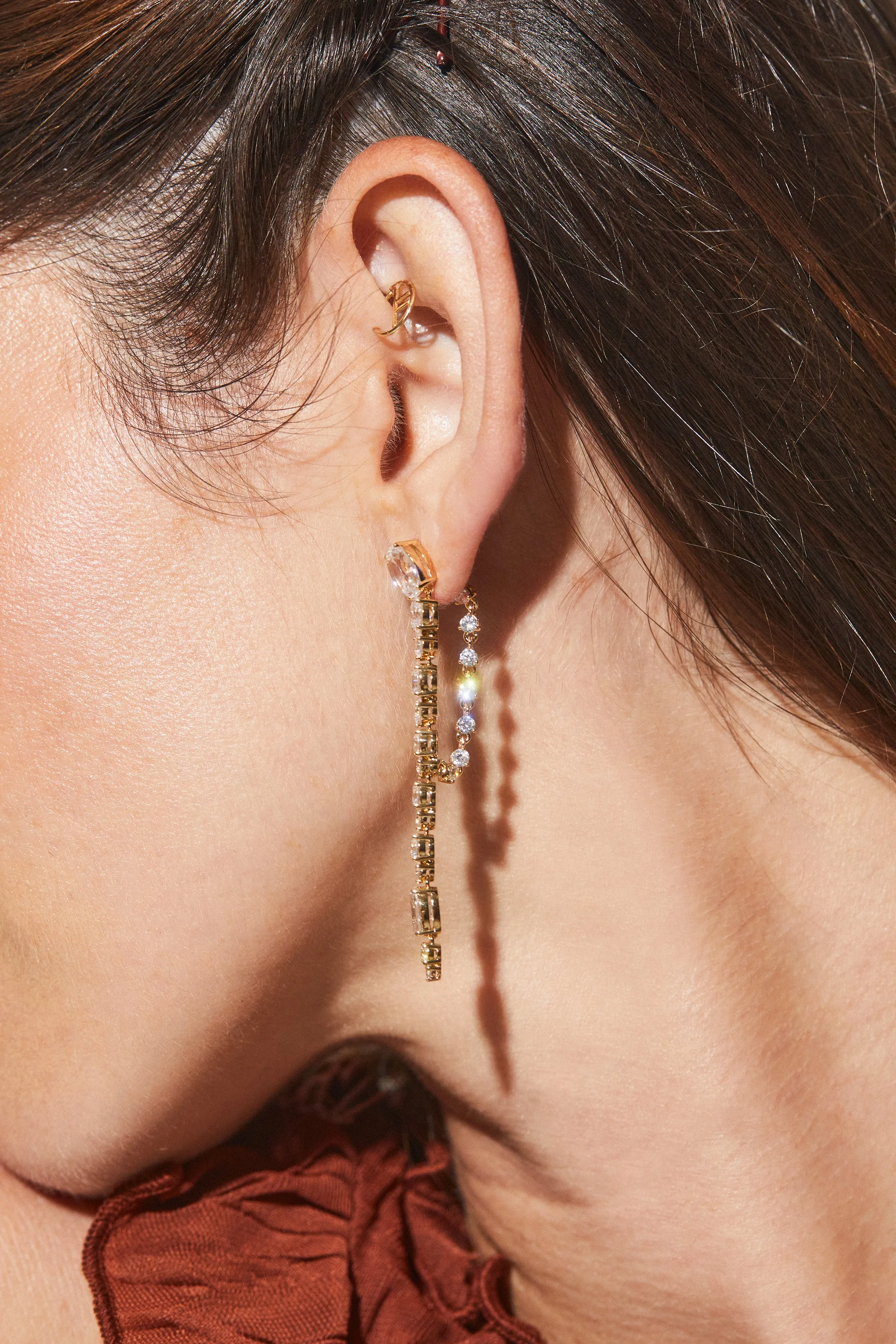 MATCHPOINT LINKED CZ EARRINGS