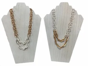MATTE TWO-TONE CHAIN NECKLACE