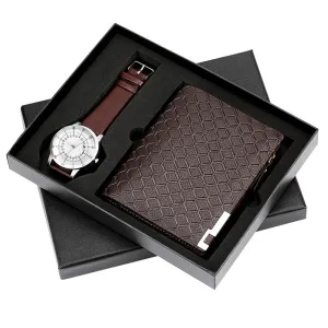 Men's gift set exquisite packaging watch   wallet set creative combination set