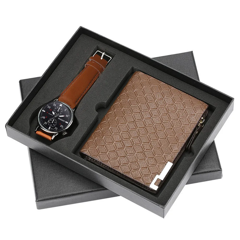 Men's gift set exquisite packaging watch   wallet set creative combination set