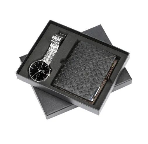 Men's gift set exquisite packaging watch   wallet set creative combination set