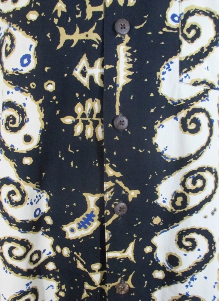 Men's Kanaka Maoli Petroglyphs Hawaiian Shirt XL