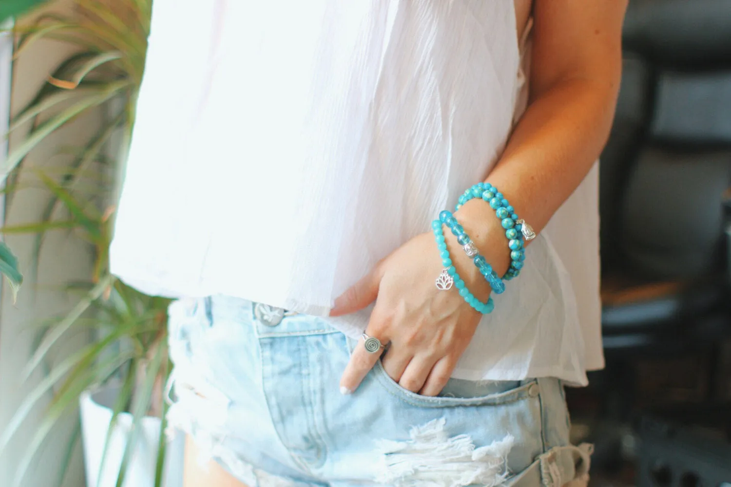 Mermaid Stone Stretch Bracelet
