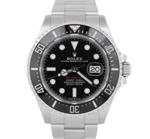 MINT PAPERS Rolex Sea-Dweller 126600 Black Mark II Stainless 43mm Watch BOX