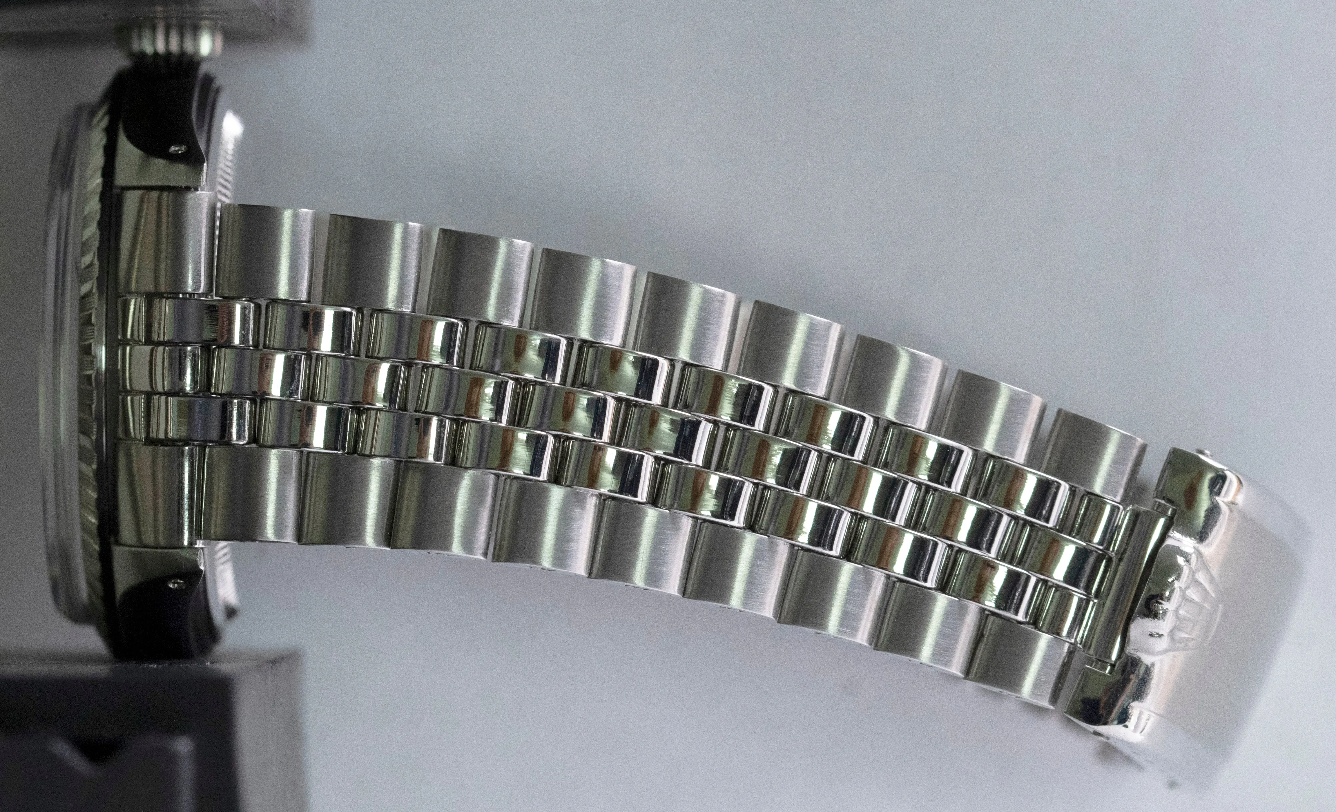 MINT Rolex DateJust 36mm BLUE Steel Automatic Jubilee Watch Engine Turned 1603