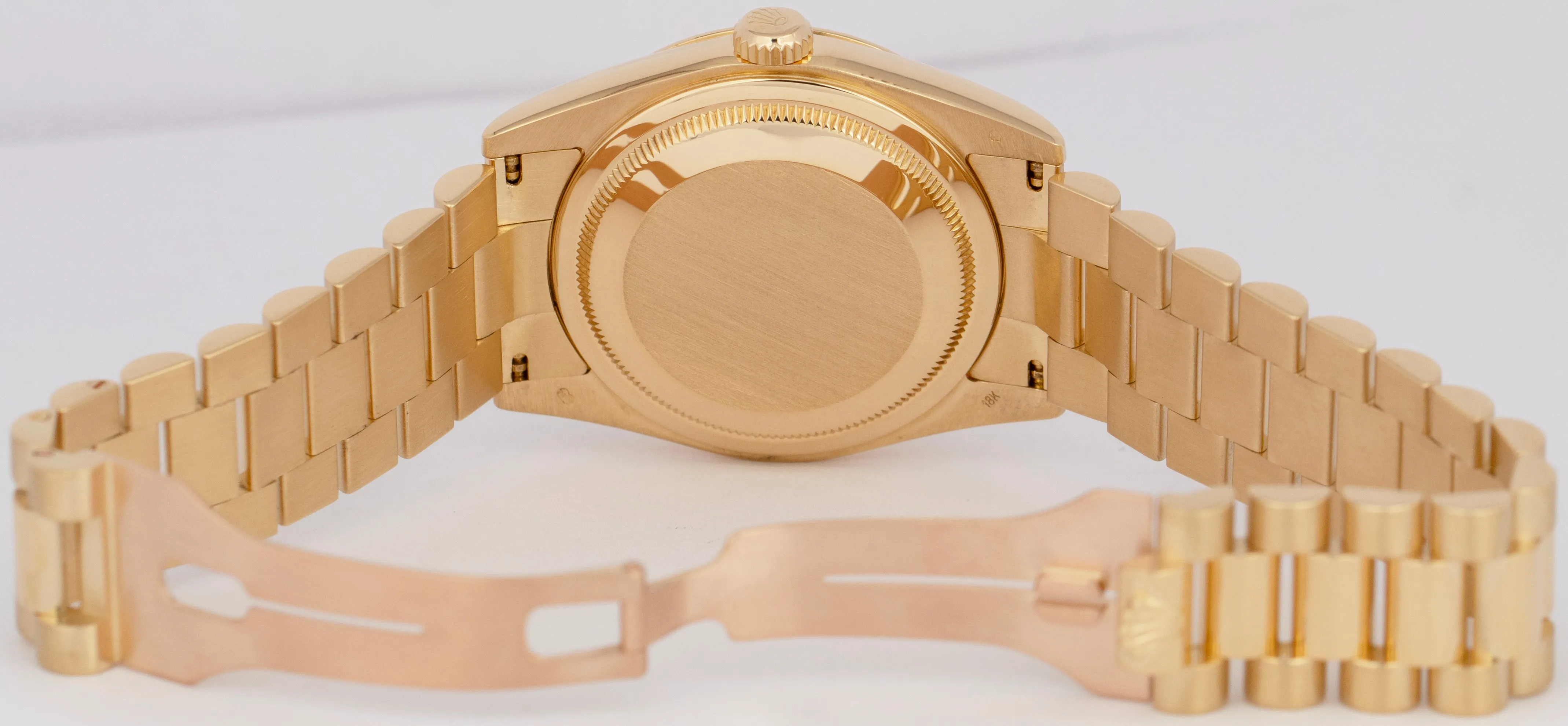 MINT Rolex Day-Date President White Roman 18K Yellow Gold 36mm Watch 118238