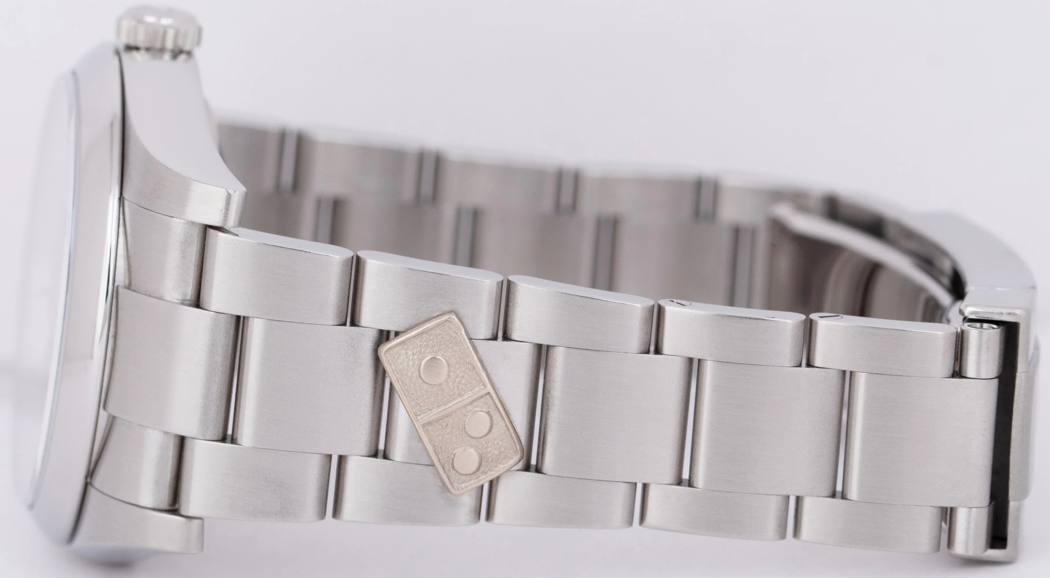 MINT Rolex Oyster Perpetual 36mm Silver Dial DOMINO Stainless Steel Watch 116000