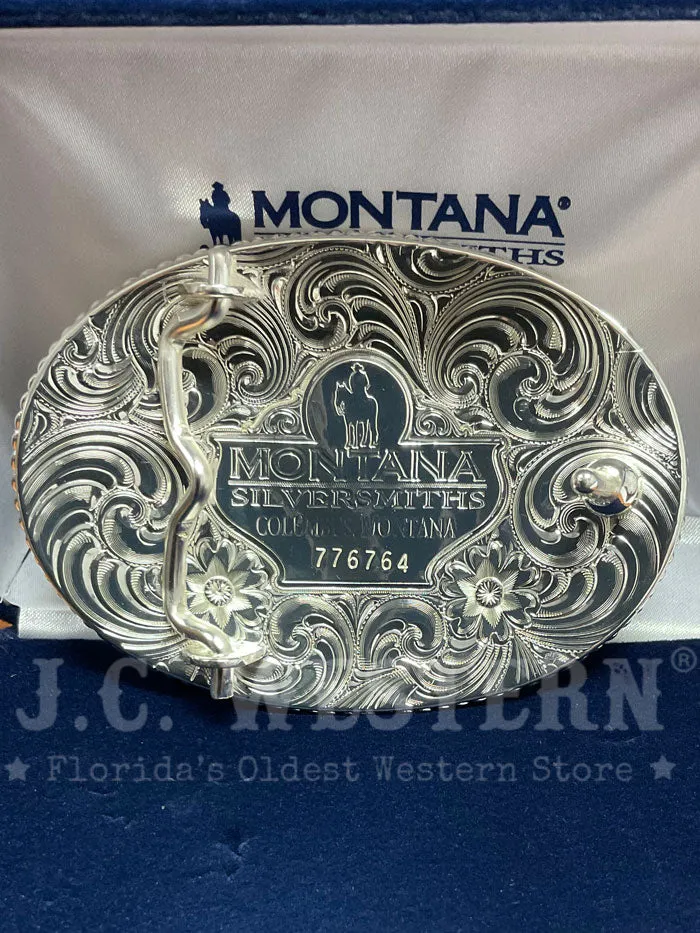 Montana Silversmiths 1256-205H Bull Rider Western Buckle Silver