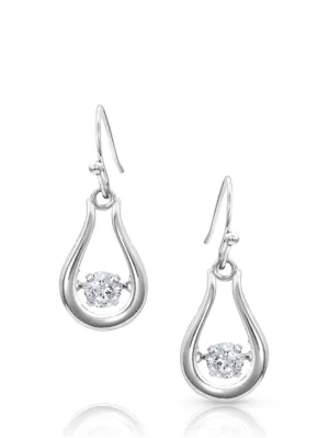 Montana Silversmiths ER4148 Womens Dancing Glassed Earrings Silver
