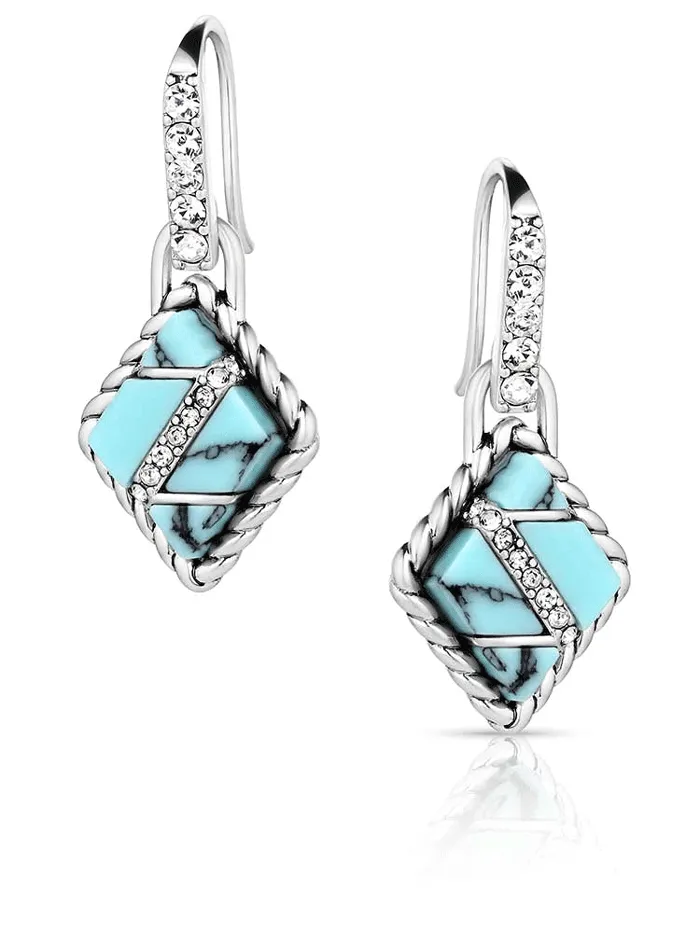 Montana Silversmiths ER6127 Womens High Noon Cobblestone Earrings