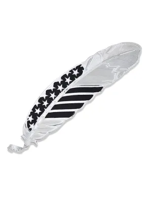 Montana Silversmiths HF4692 A Black Tie Affair Flag Hat Feather Silver