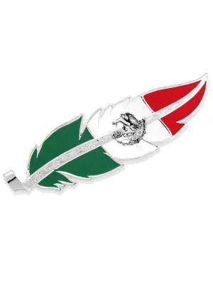 Montana Silversmiths HF5458MX Hat Feather Silver Mexico Flag