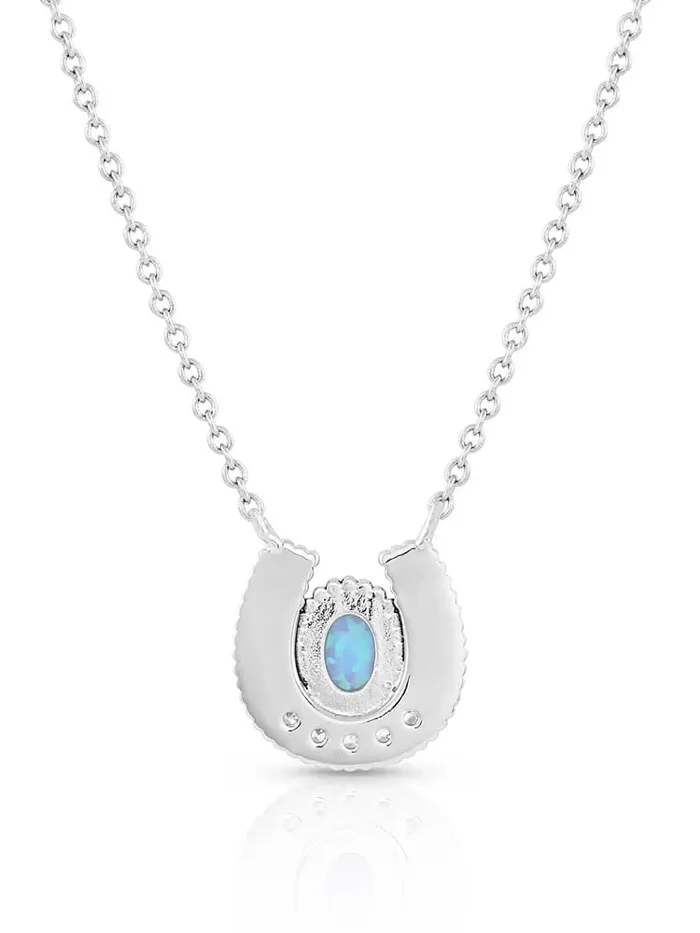 Montana Silversmiths NC5121 Womens Mackenzie Horse Pendant Necklace Silver