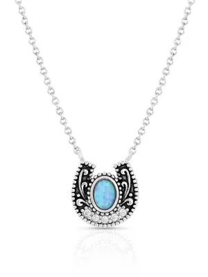 Montana Silversmiths NC5121 Womens Mackenzie Horse Pendant Necklace Silver