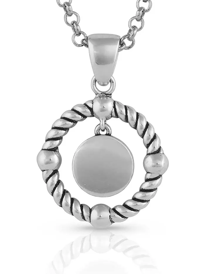 Montana Silversmiths NC5304 Womens Every Direction Turquoise Necklace Silver