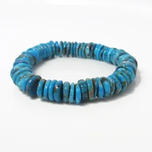 Natural Turquoise Irregular Beaded Bracelet