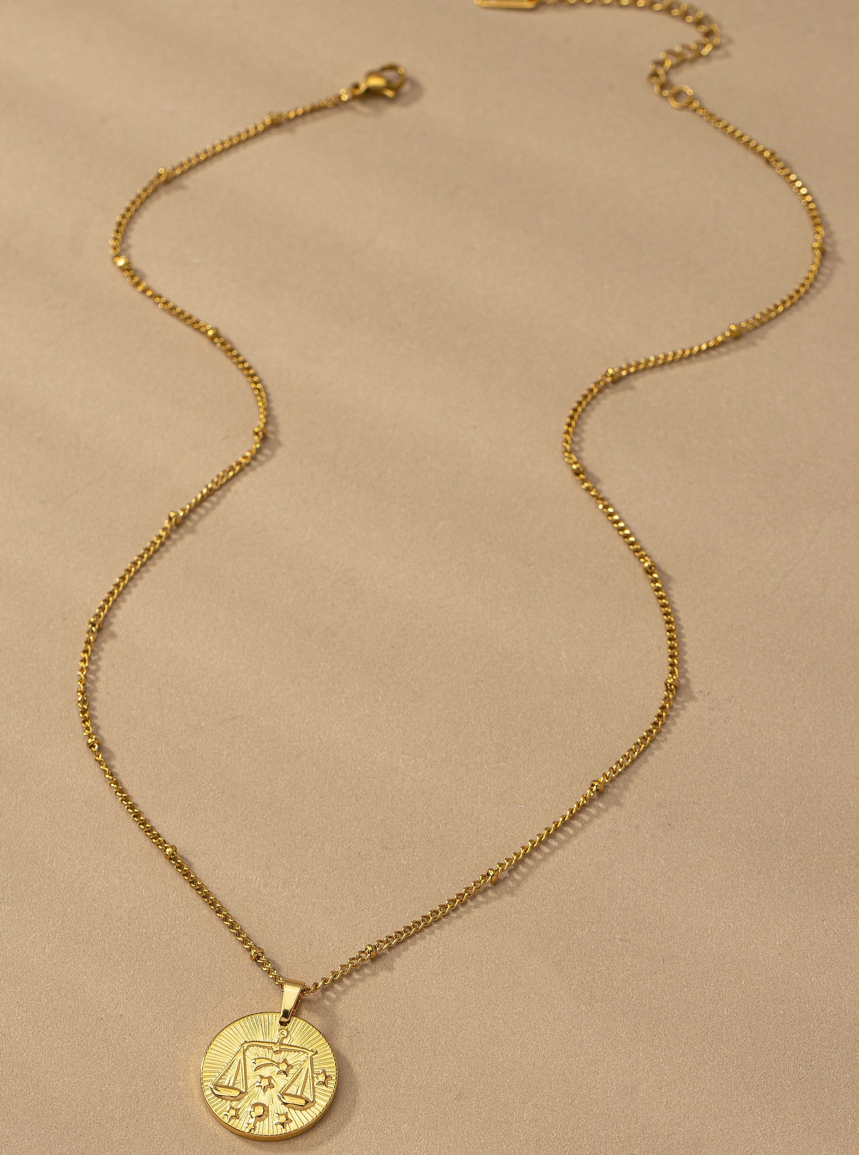 New Moon Zodiac Sign Necklace