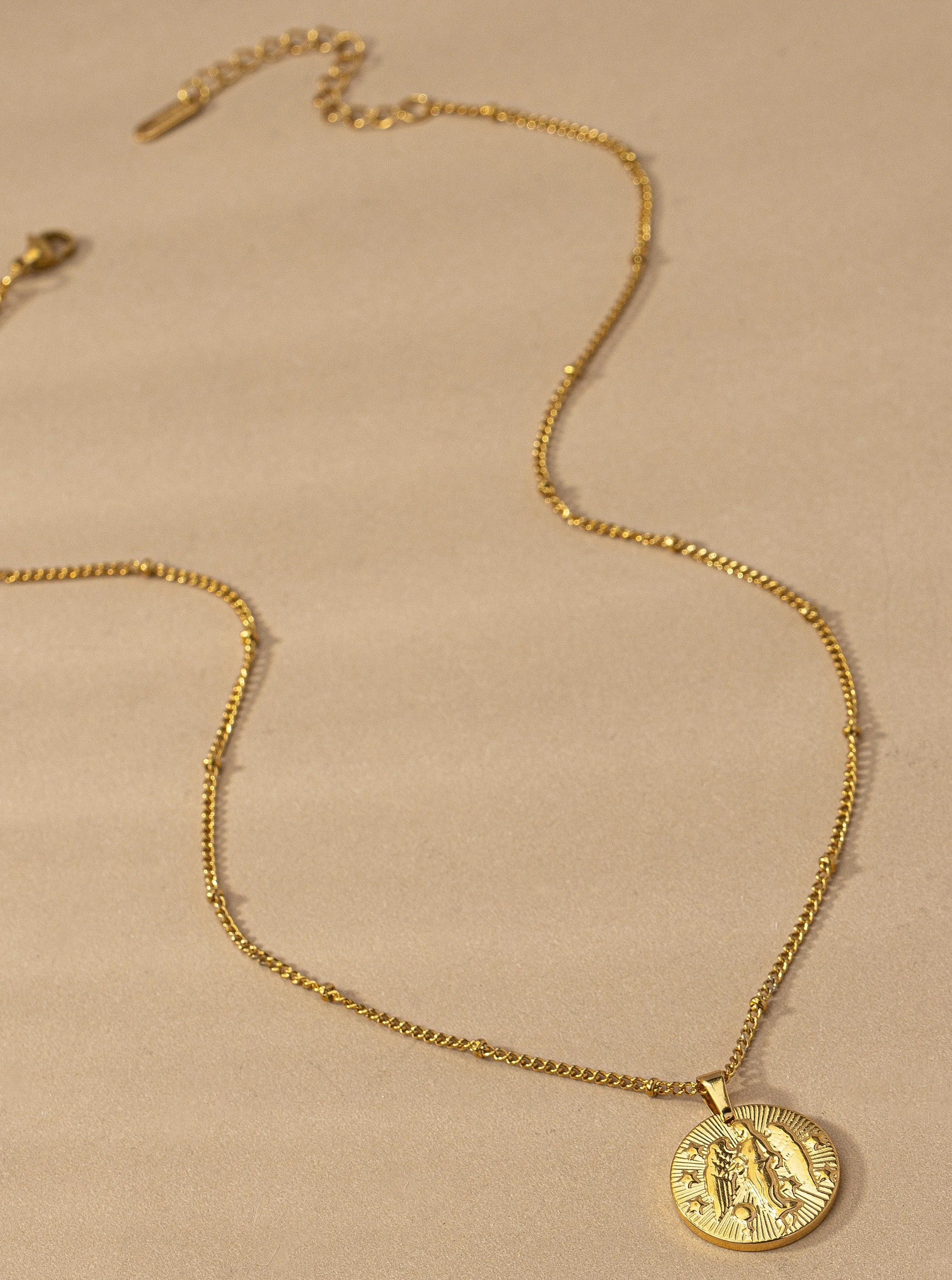 New Moon Zodiac Sign Necklace