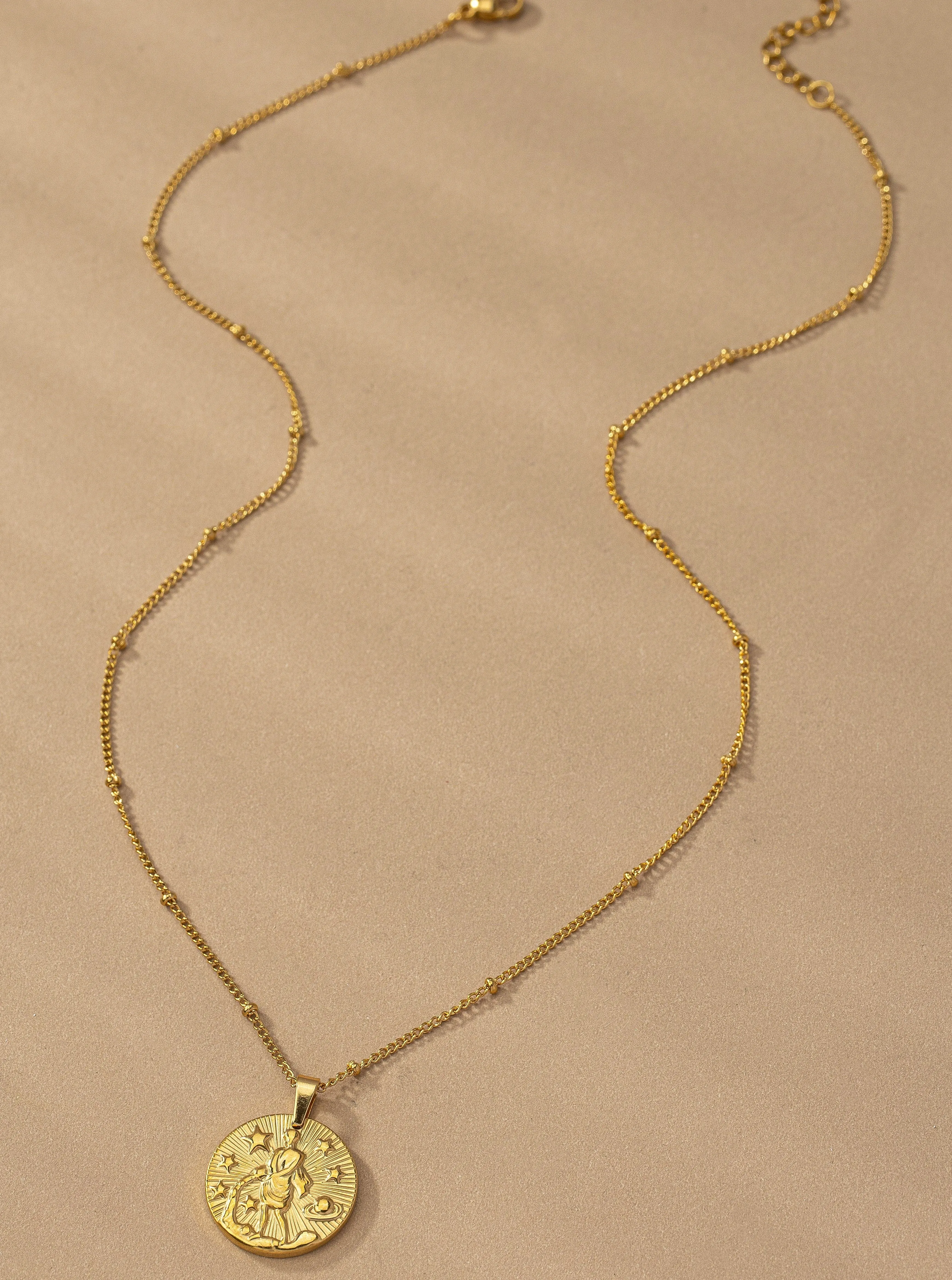 New Moon Zodiac Sign Necklace