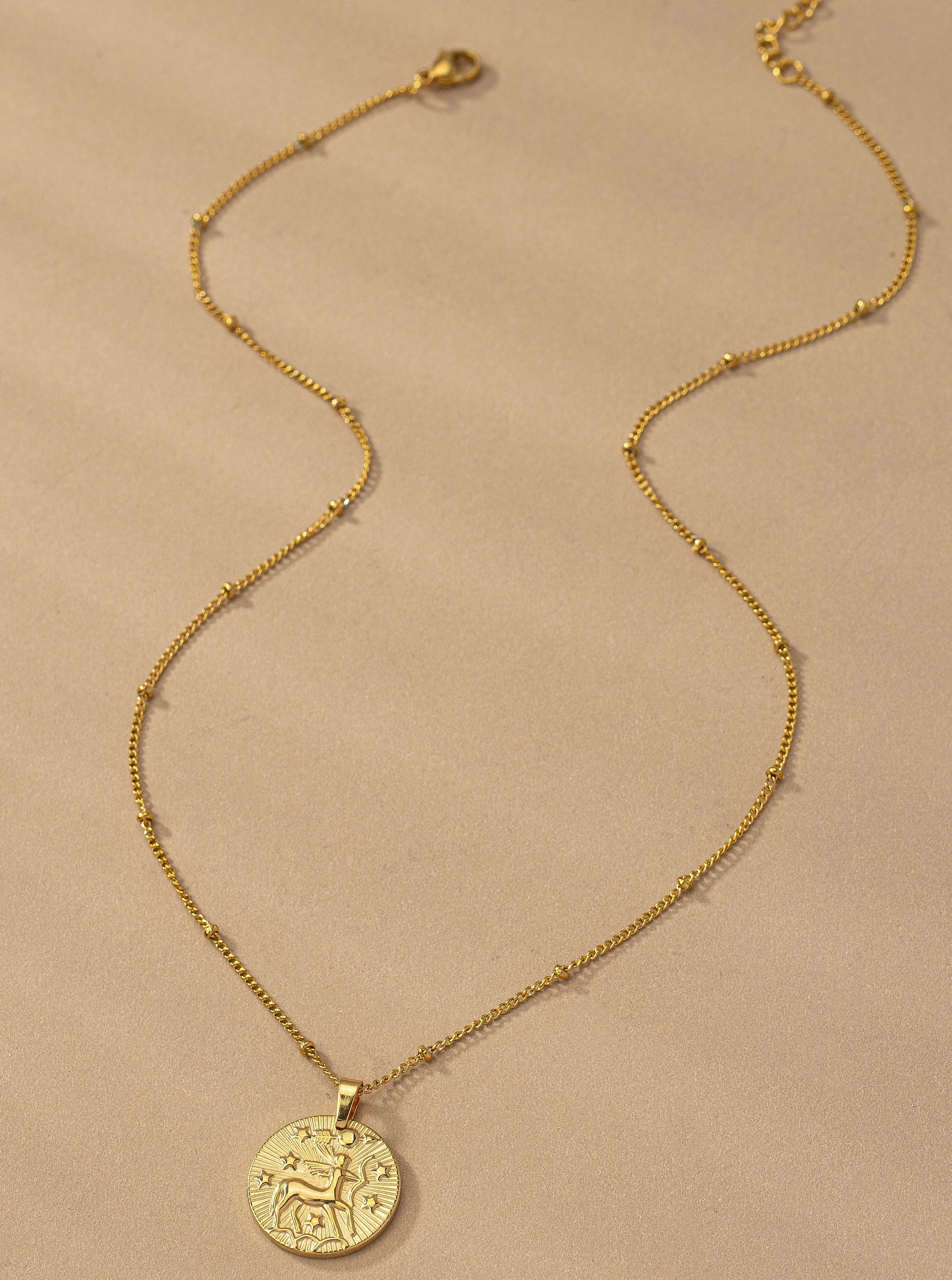 New Moon Zodiac Sign Necklace