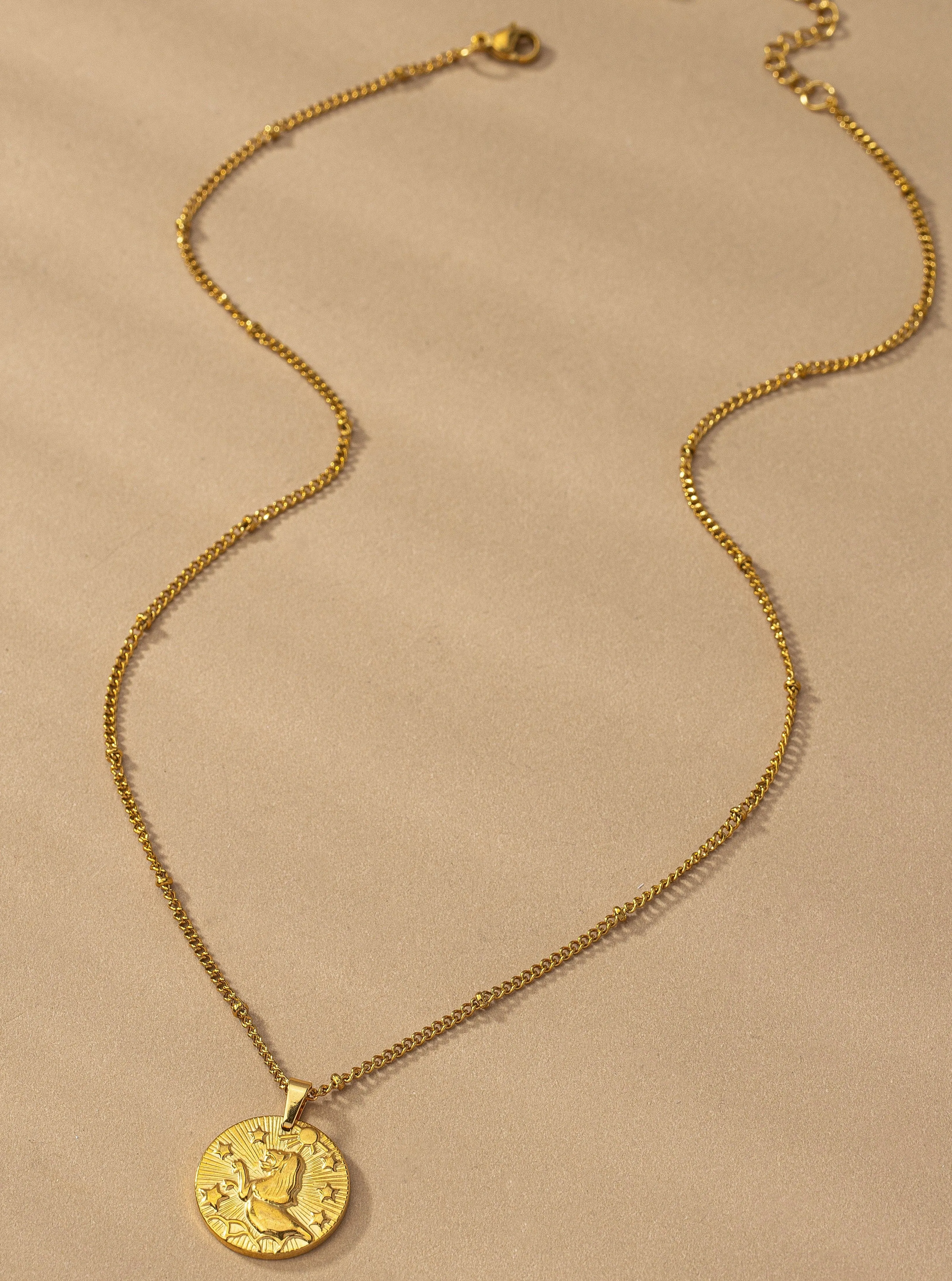 New Moon Zodiac Sign Necklace