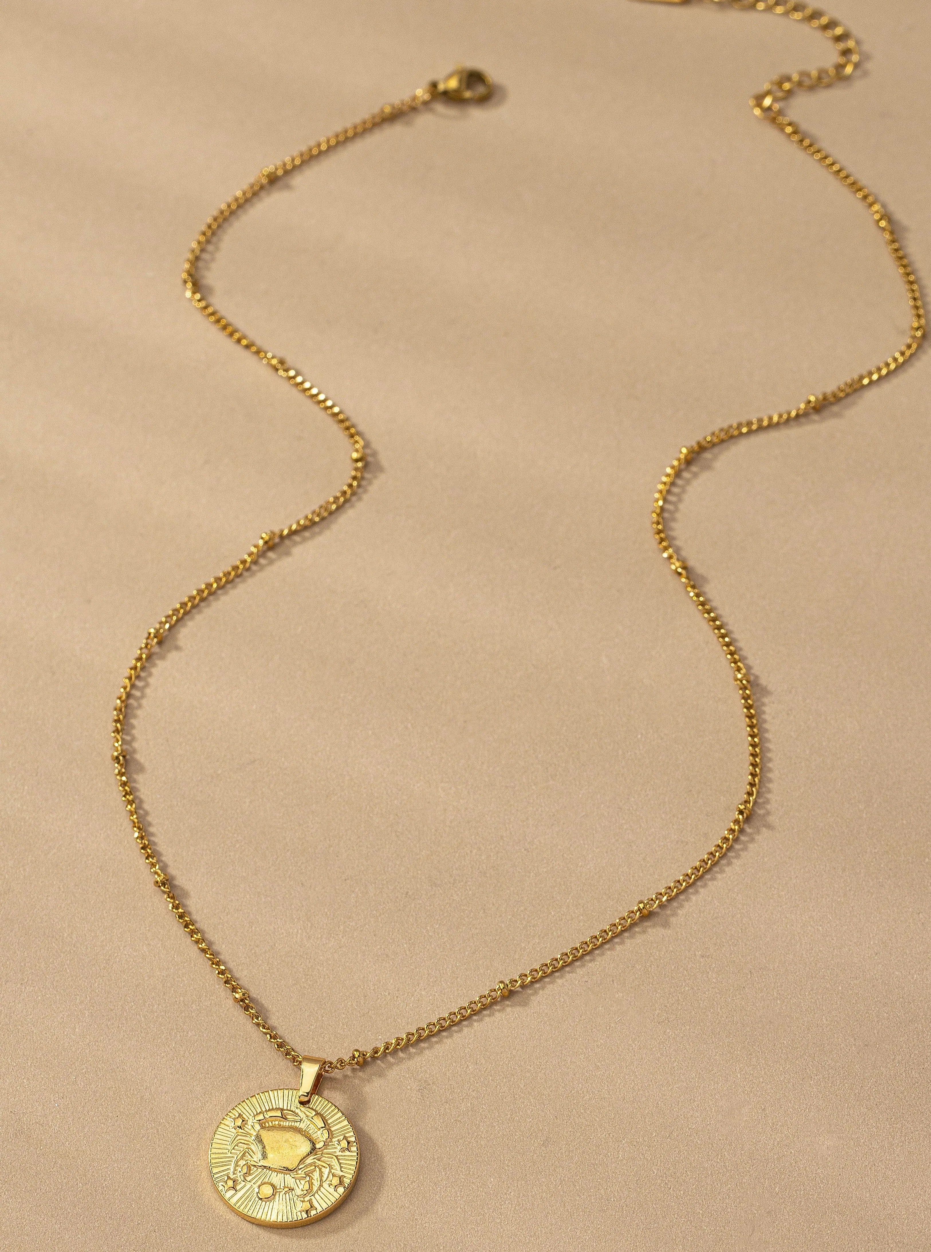 New Moon Zodiac Sign Necklace