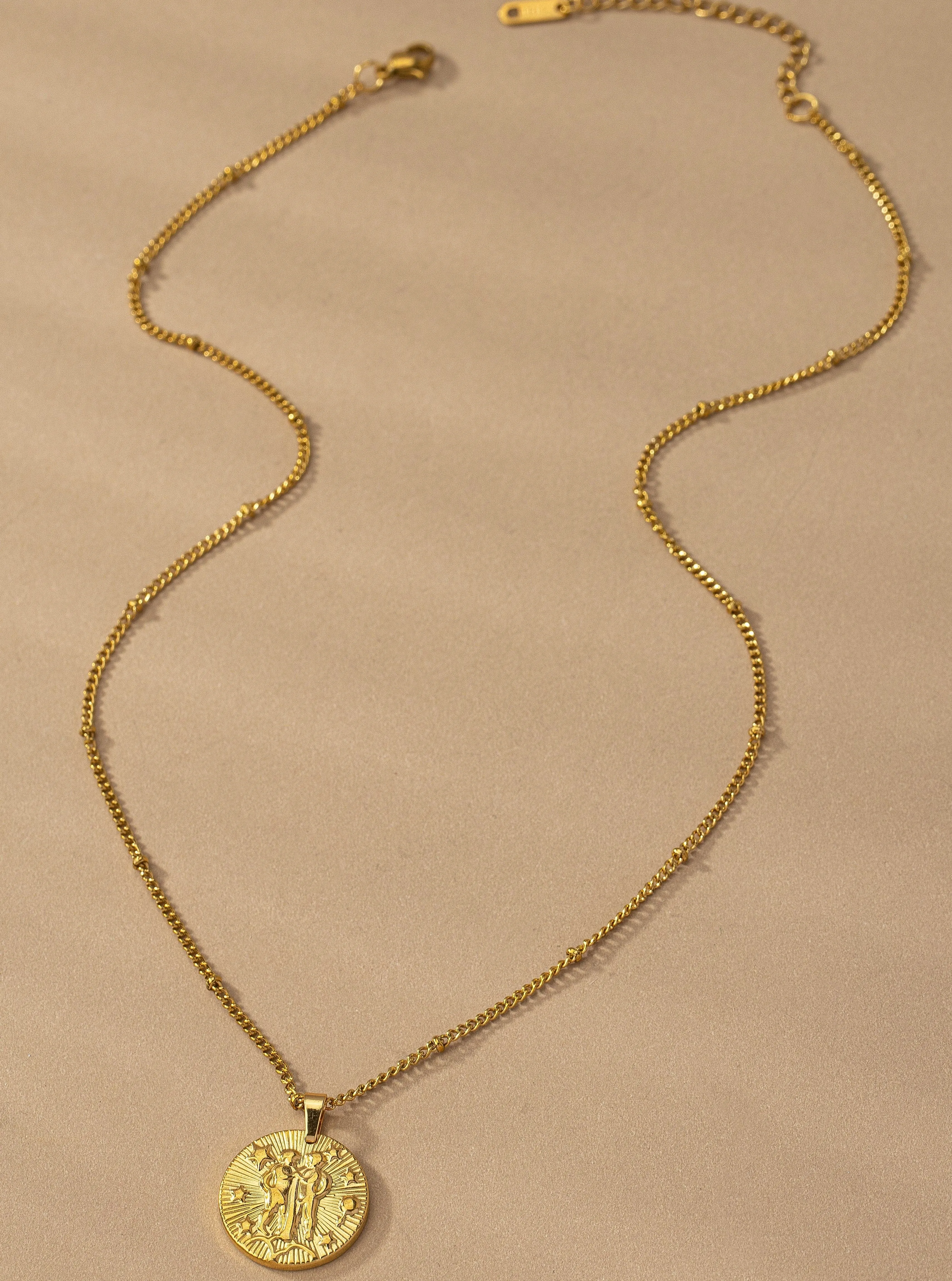 New Moon Zodiac Sign Necklace