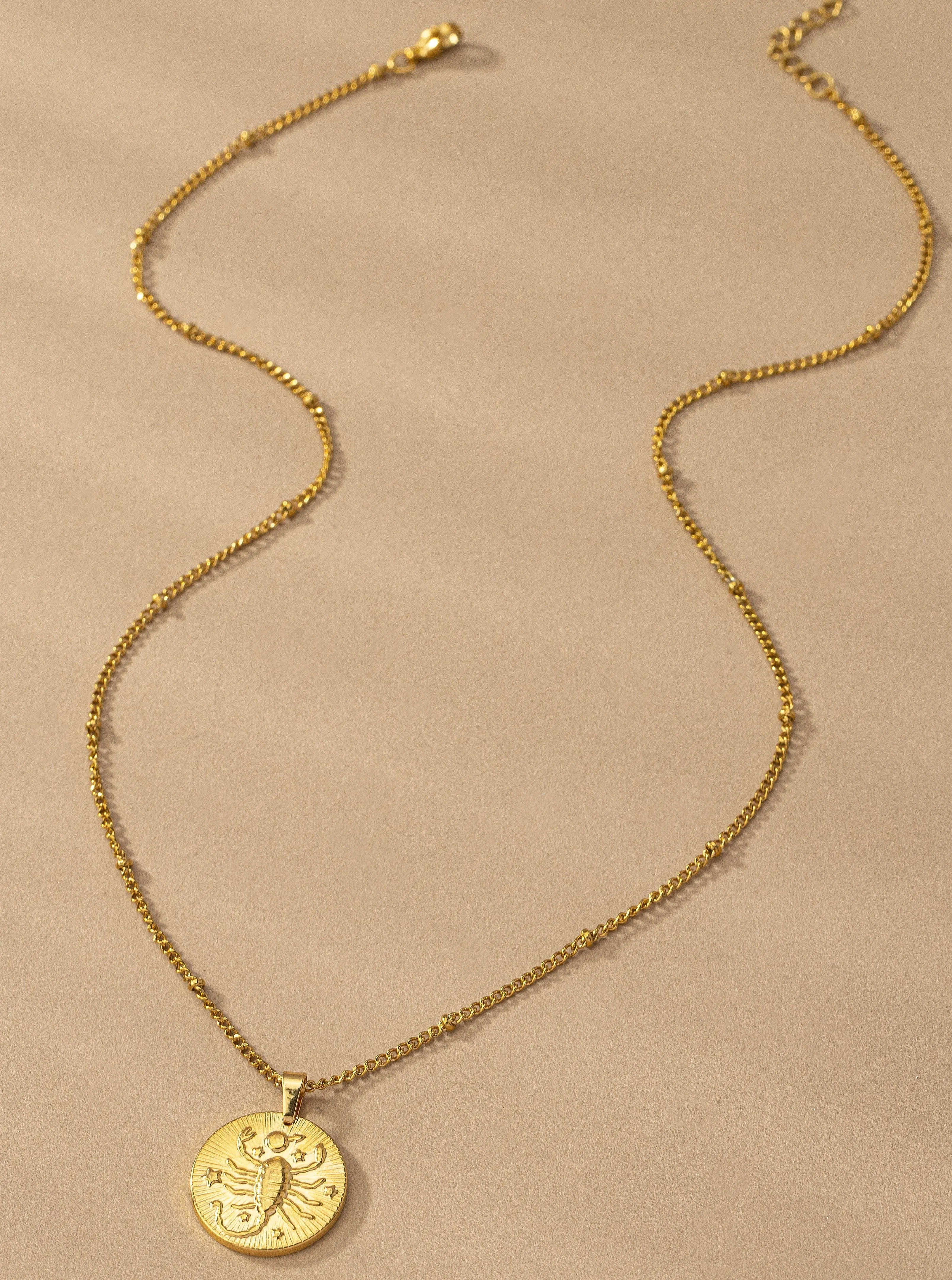 New Moon Zodiac Sign Necklace