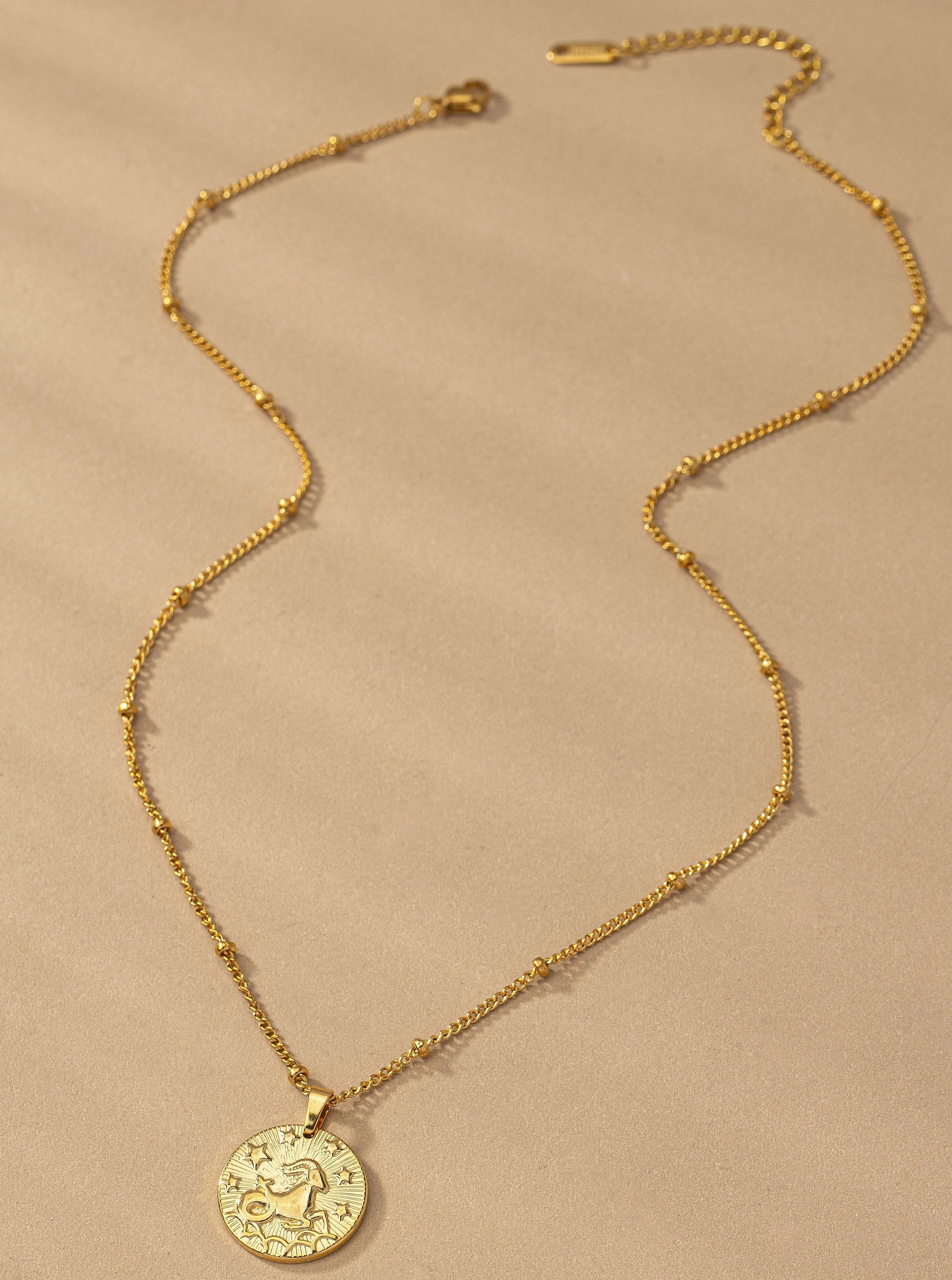 New Moon Zodiac Sign Necklace