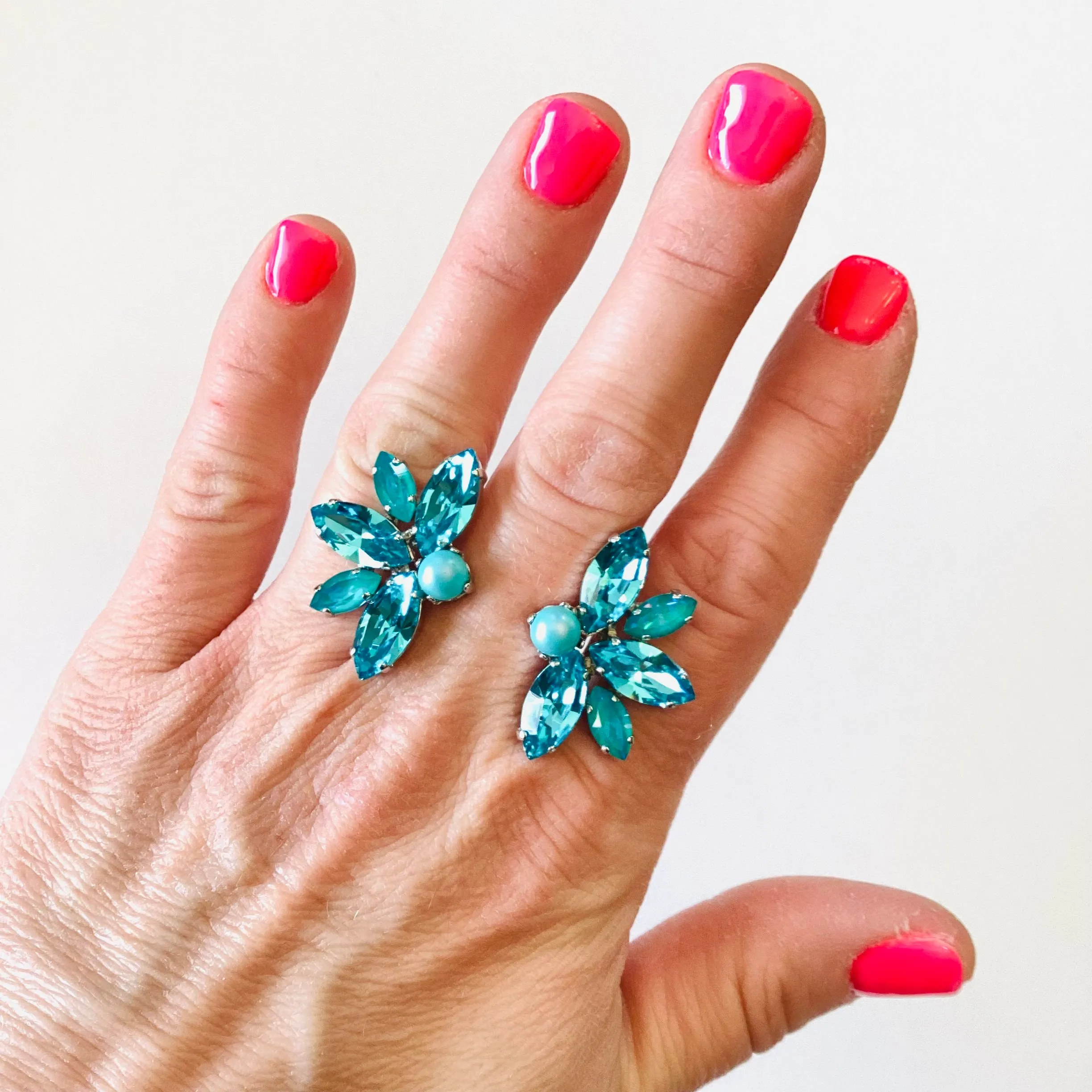 Ocean Waves Open Top Statement Leaf Ring
