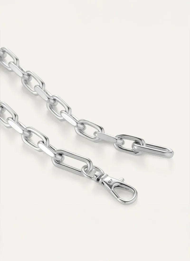 Padlock Heart Pendant Necklace Silver
