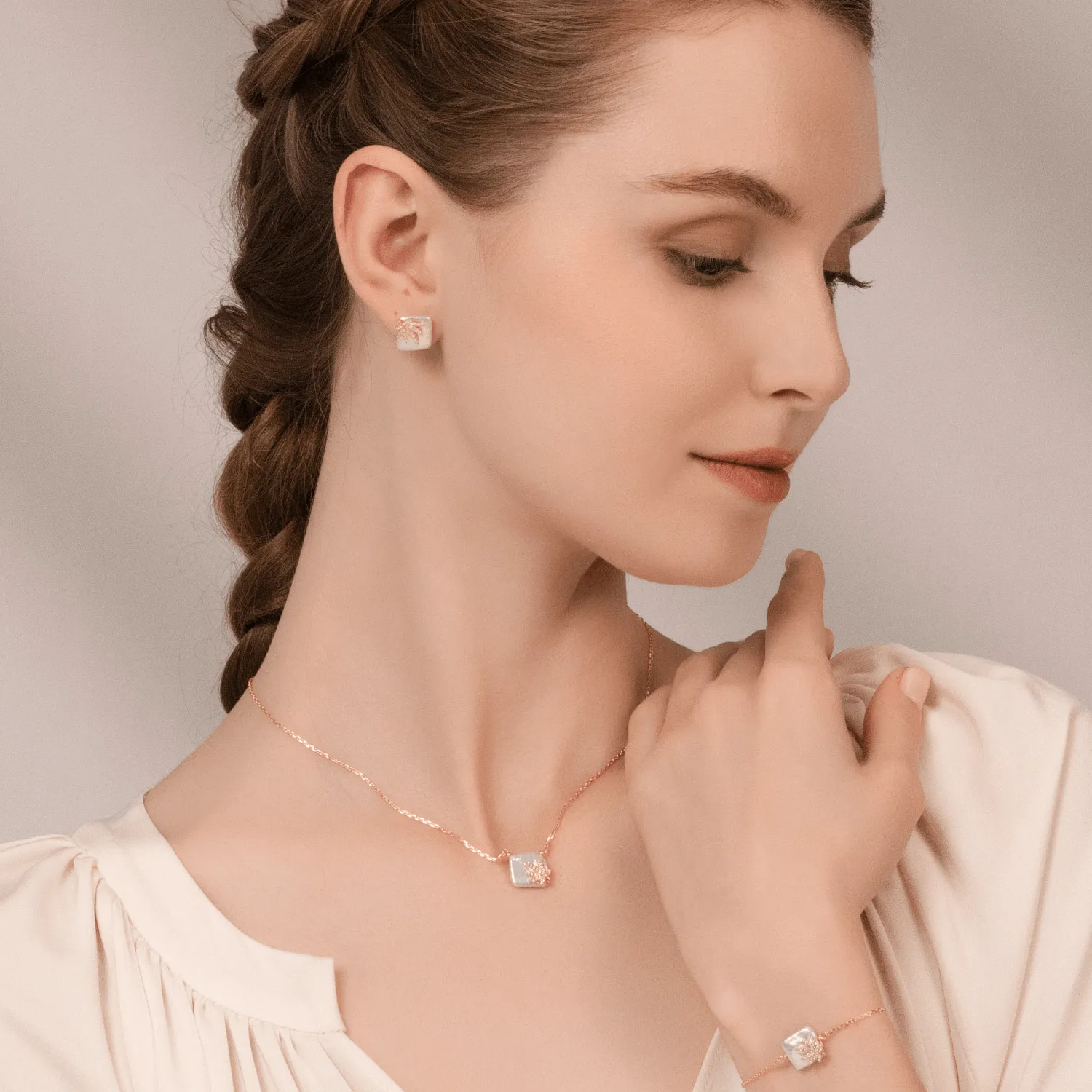 Palm Leaf Stud Earrings