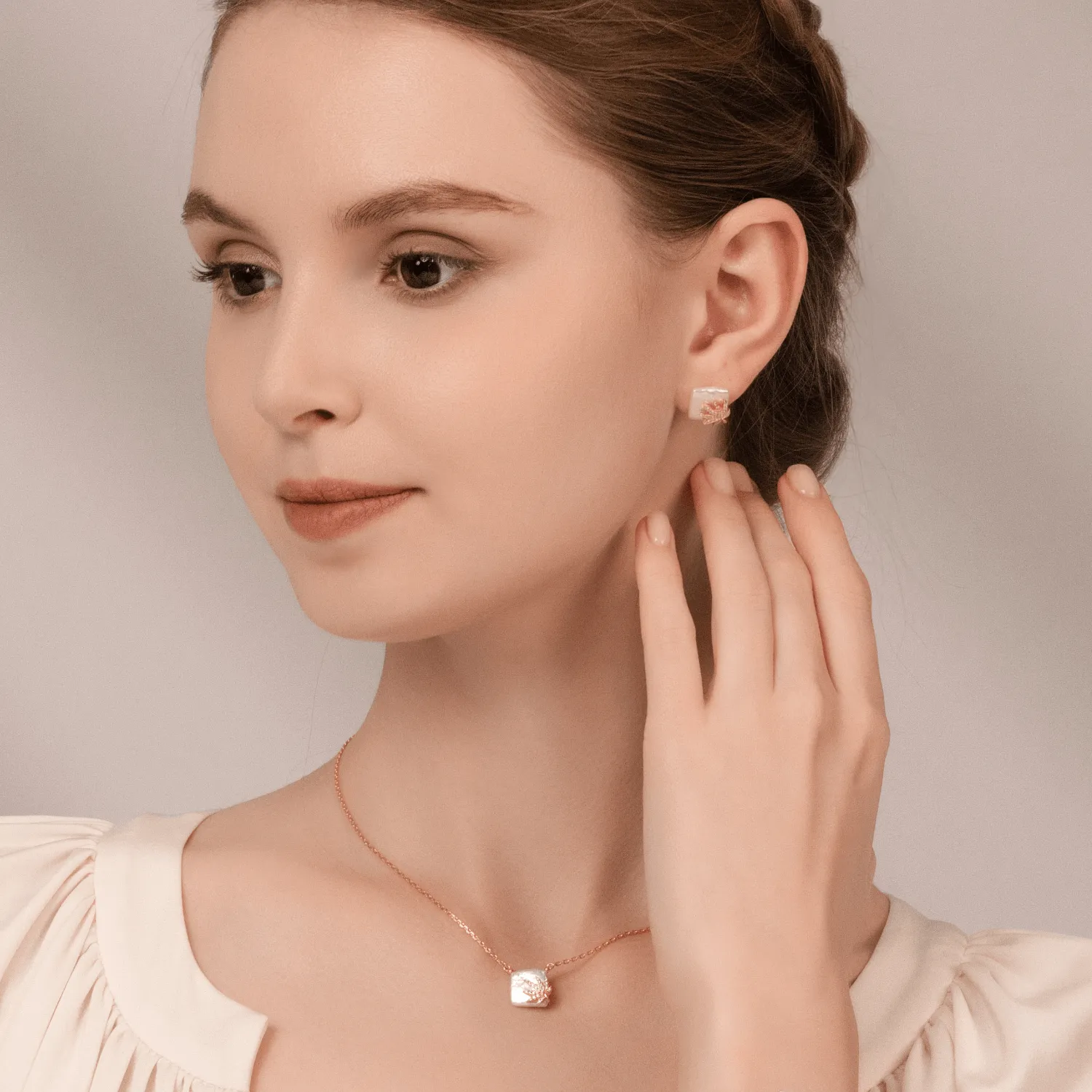 Palm Leaf Stud Earrings