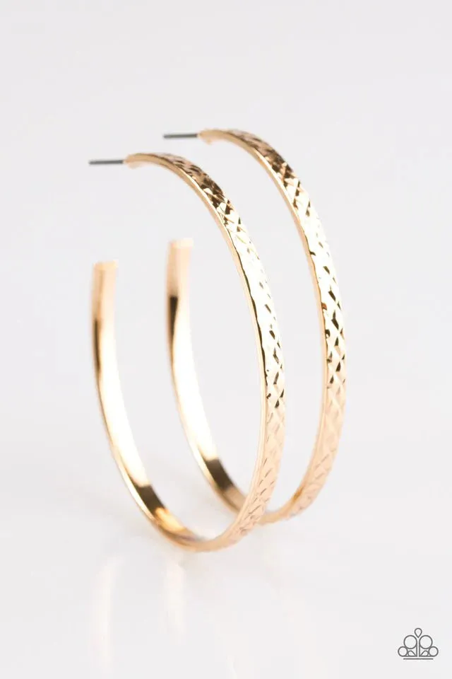 Paparazzi Earring ~ A Cut Above The Rest - Gold