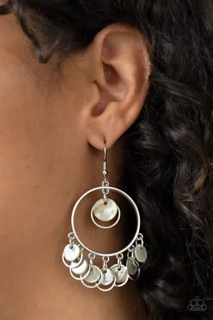 Paparazzi Earring ~ Cabana Charm - Silver