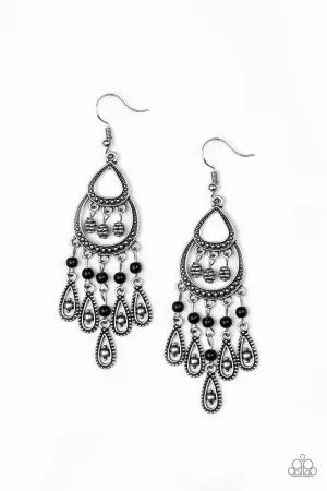 Paparazzi Earring ~ Eastern Excursion - Black