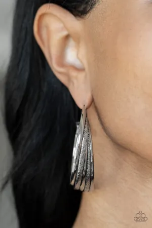 Paparazzi Earring ~ In Sync - Silver