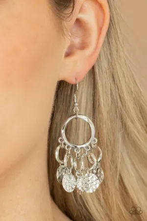 Paparazzi Earring ~ Partners in CHIME - Silver