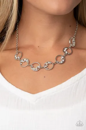 Paparazzi Necklace ~ Blissfully Bubbly - White