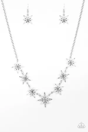 Paparazzi Necklace ~ Decked Out In Daisies - White