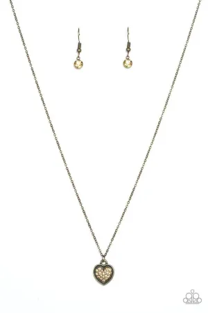Paparazzi Necklace ~ Fierce Flirt - Brass