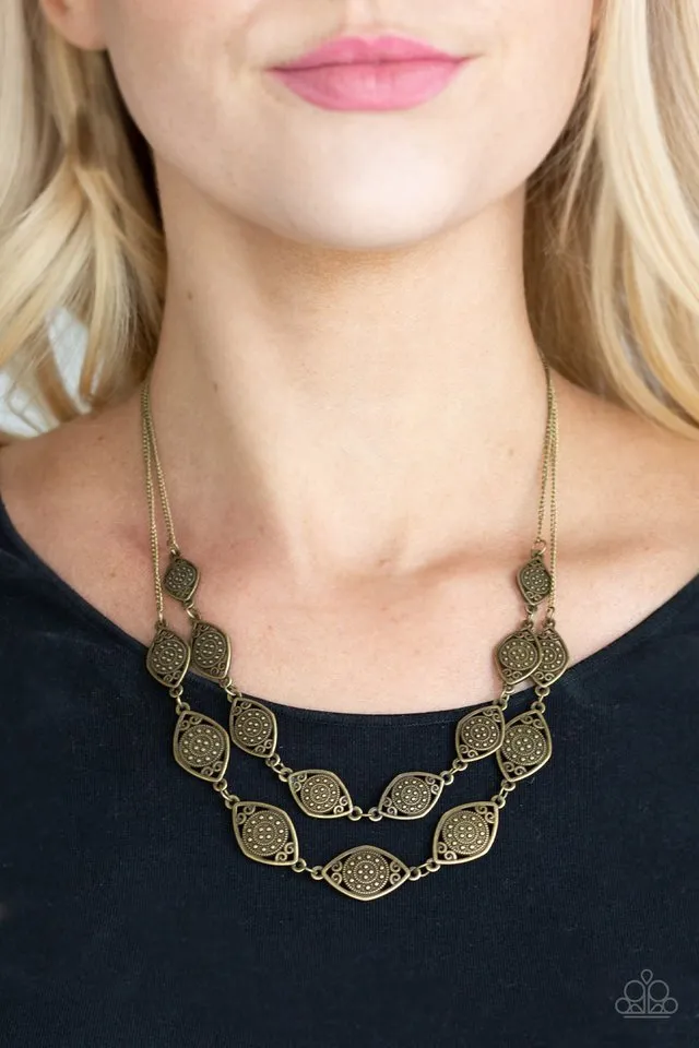 Paparazzi Necklace ~ Make Yourself At HOMESTEAD - Brass