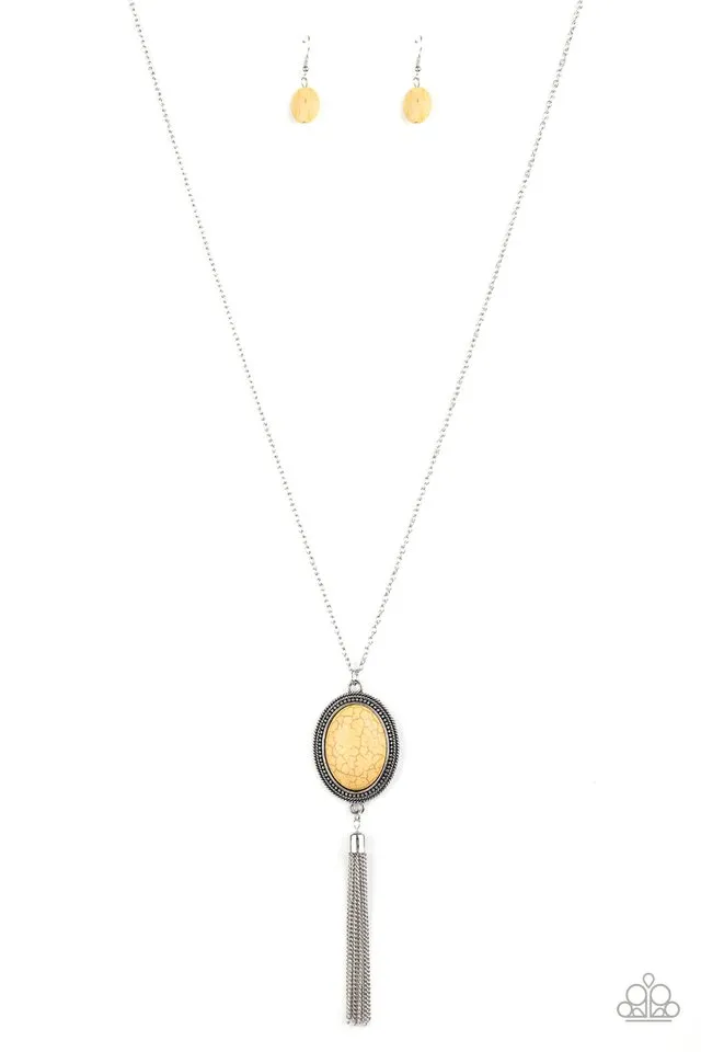 Paparazzi Necklace ~ Nomadic Dramatics - Yellow