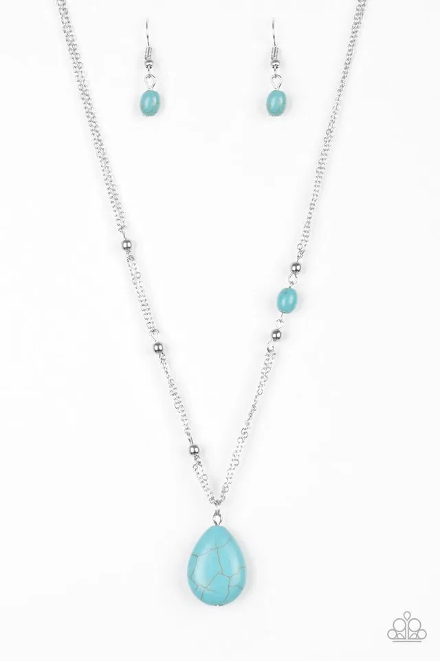 Paparazzi Necklace ~ Peaceful Prairies - Blue